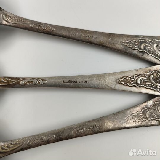 Набор из 3-х столовых ложек с растительным декором