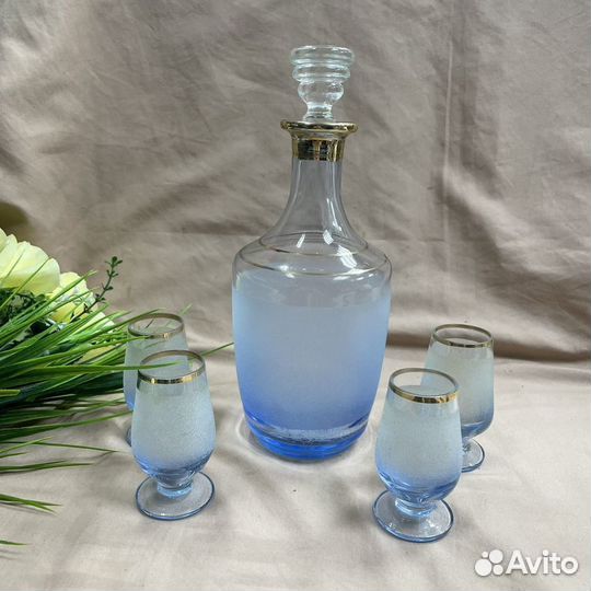 Графин штоф с рюмками напыление