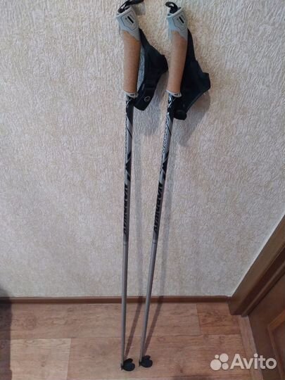 Лыжи беговые, ботинки, палочки