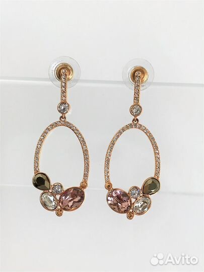 Длинные Серьги Swarovski Оригинал Крупная Подвеска