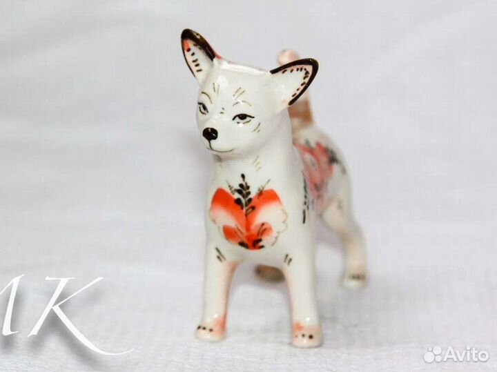 Чихуахуа статуэтка из фарфора