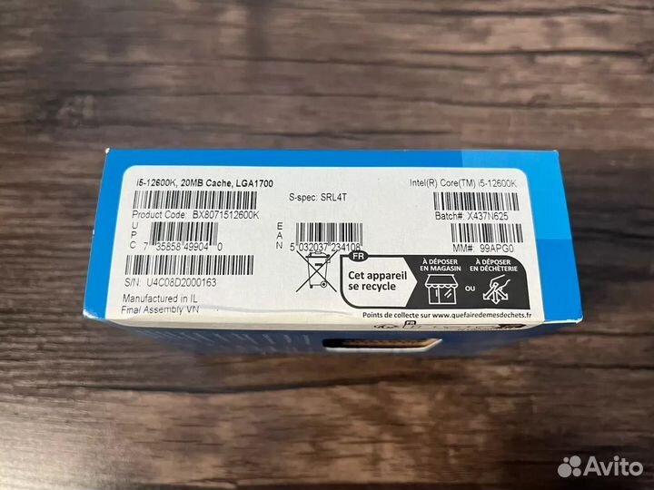 Процессор intel core i5 12600kf