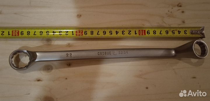 Ключ накидной коленчатый 19-22мм CrV