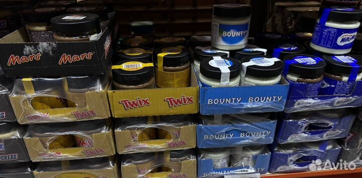 Шоколадная паста Twix, Mars, Snickers, Maltesers