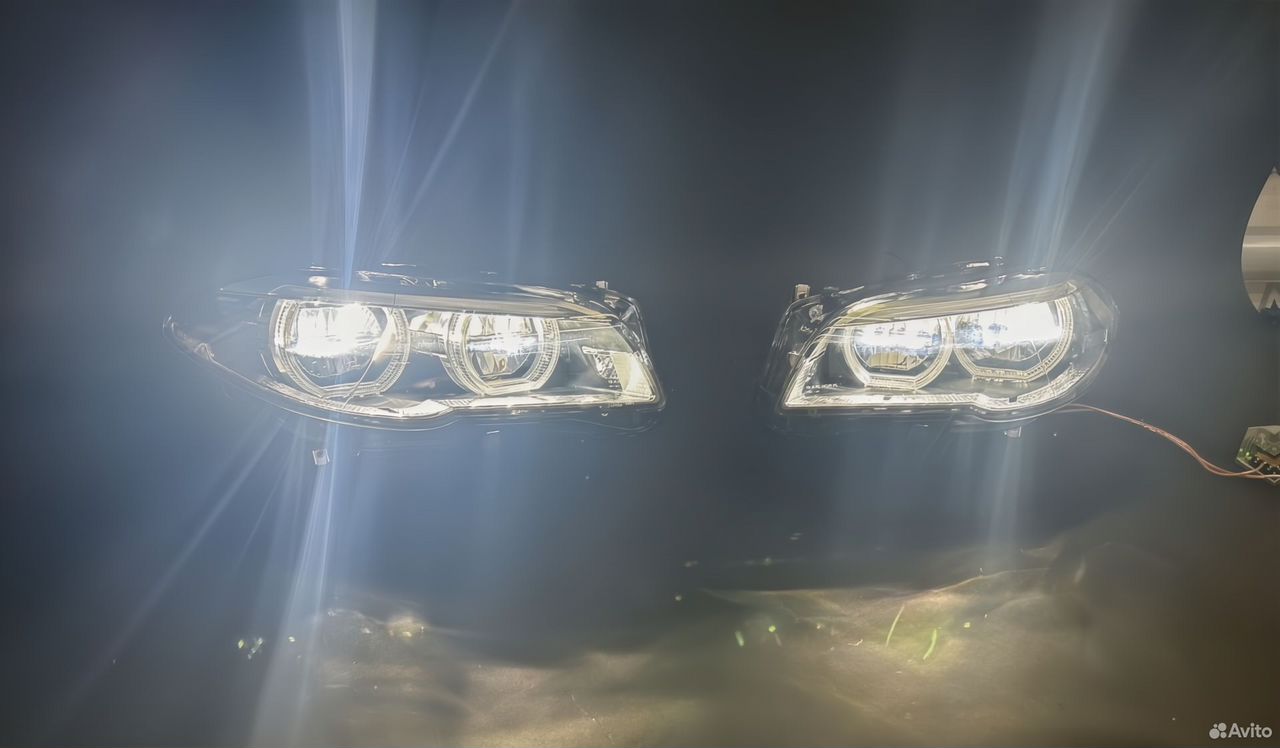 Передние LED фары на bmw f10