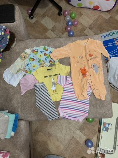Детские вещи на девочку от 0 до 9 месяцев пакетом