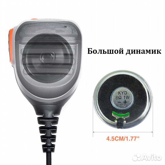 Тангента для рации Baofeng UV-9R, BF-A58, BF-9700