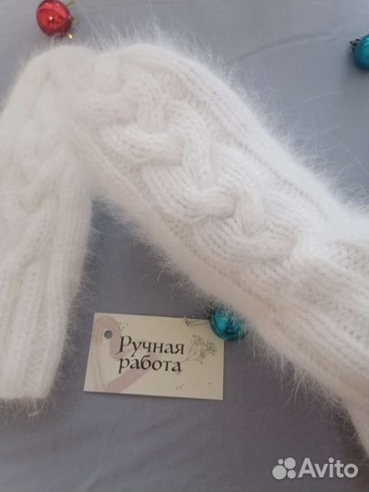 Шапка ушанка, бини, бактус, варежки из пуха норки