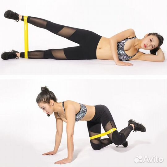 Резинки для фитнеса набор из 5 штук