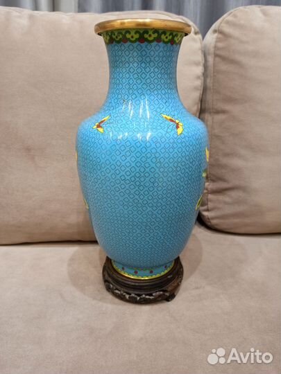 Ваза клуазоне большая Эмаль 37 см Китай