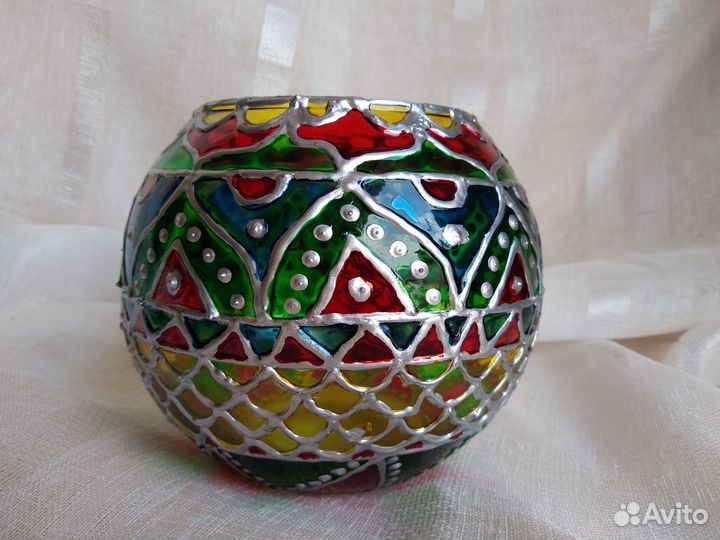 Подсвечник витражный