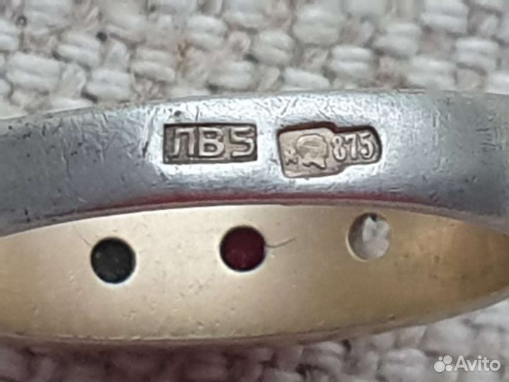 Кольцо редкое молотобоец серебро 875пр 1955г