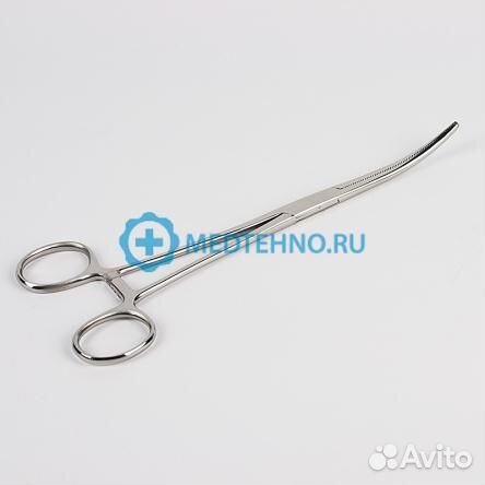 Зажим к/о Бильрота зубч изогн №1 158мм З-53 П