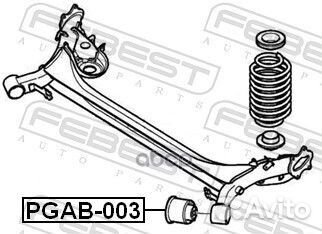 Сайлентблок задней балки pgab003 Febest