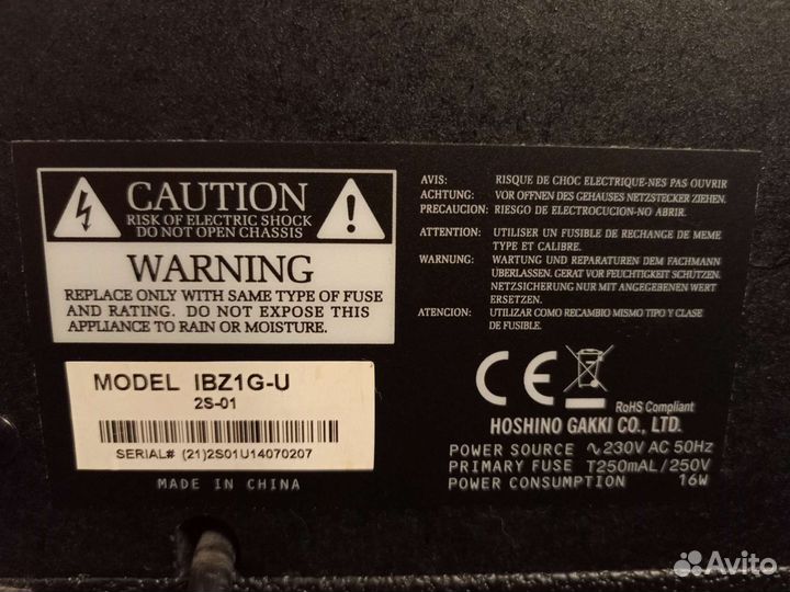 Комбоусилитель ibanez ibz1g-U