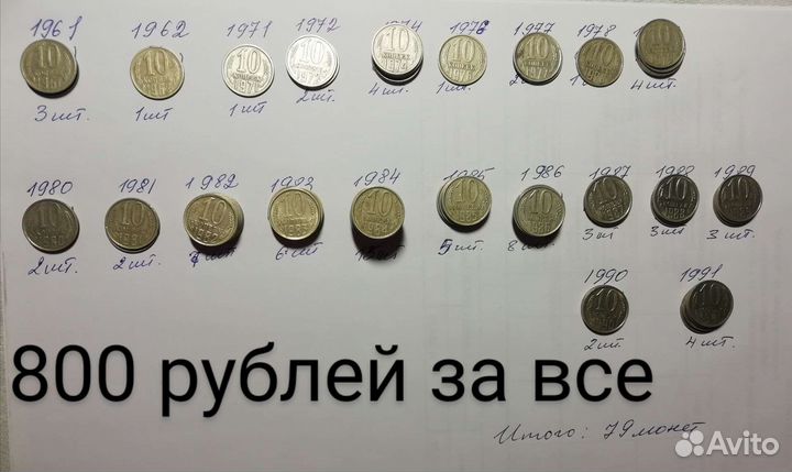 Монеты СССР коллекция