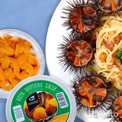 Живые устрицы и морские ежи