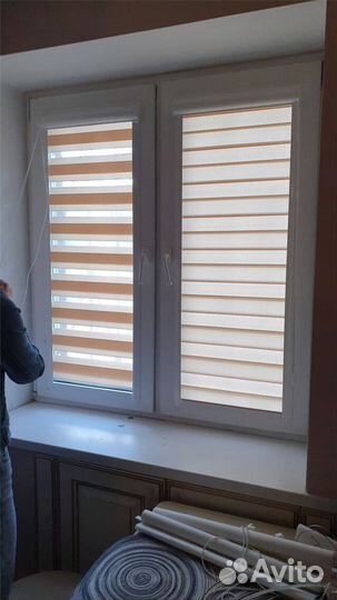 Рулонные шторы день ночь