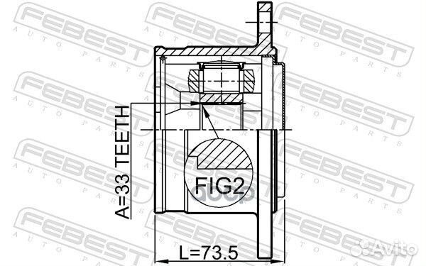 Шрус внутр правый mitsubishi pajero III 0411-V7