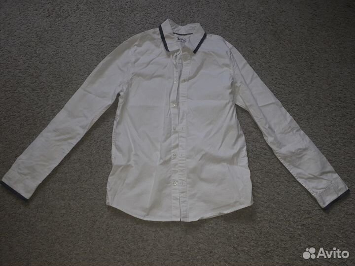 Рубашка белая на мальчика (164)