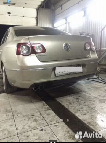 Юбка заднего бампера VW Passat b6 R-line седан