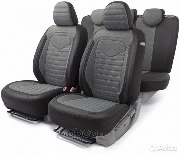 Чехлы универсальные linen /черный/ лен крупного пл