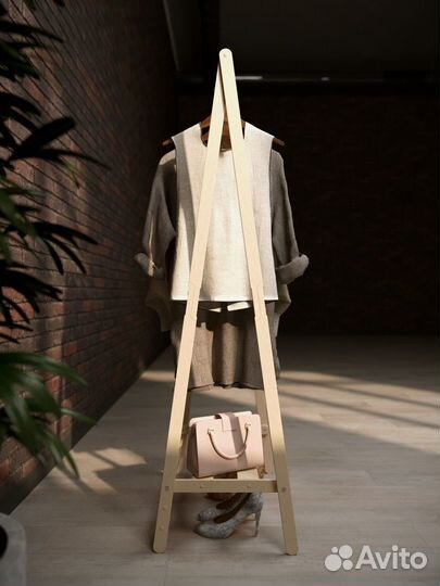 Вешалка Лофт натуральное дерево