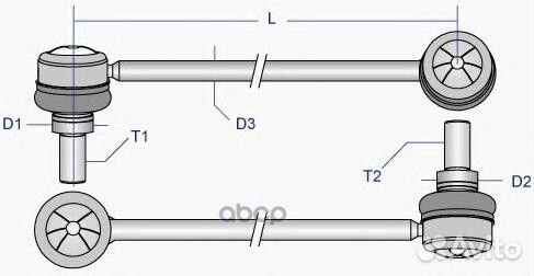 Тяга стабилизатора Opel Astra H op-ls-2821 Moog