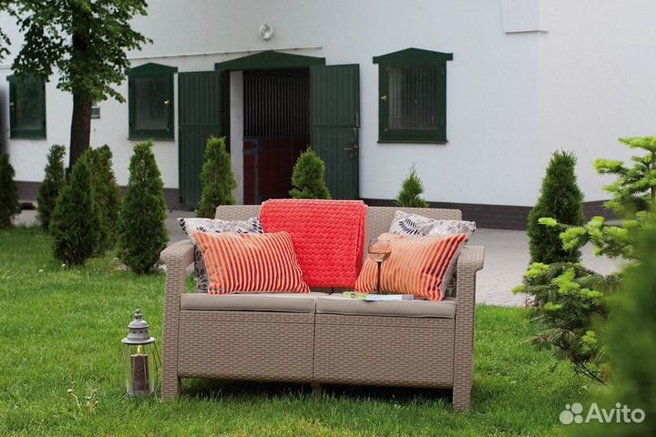 Диван пластиковый Корфу (Corfu love seat) (Миасс)