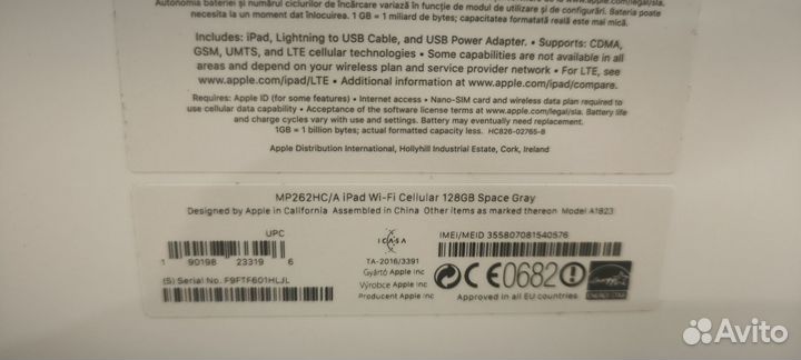 Планшет apple iPad 128GB wi-fi + sim