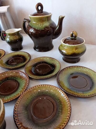 Кофейный сервиз глиняной