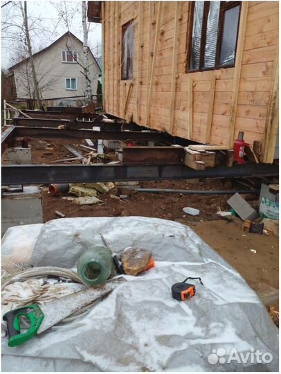 Ремонт фундамента винтовыми сваями под ключ