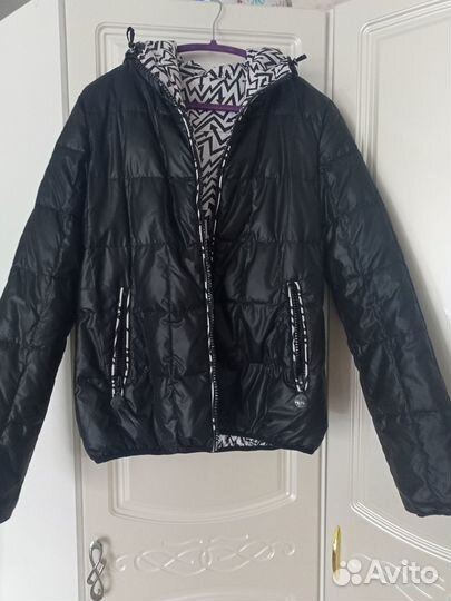 Куртка женская утеплённая (пух) 48 р двухсторонняя