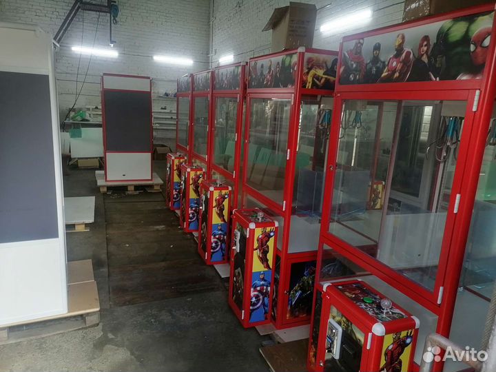 Автомат кранмашина с игрушками призовой