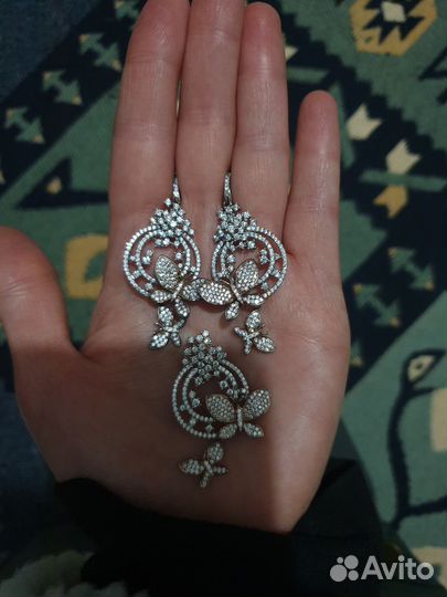 Серьги серебро 925