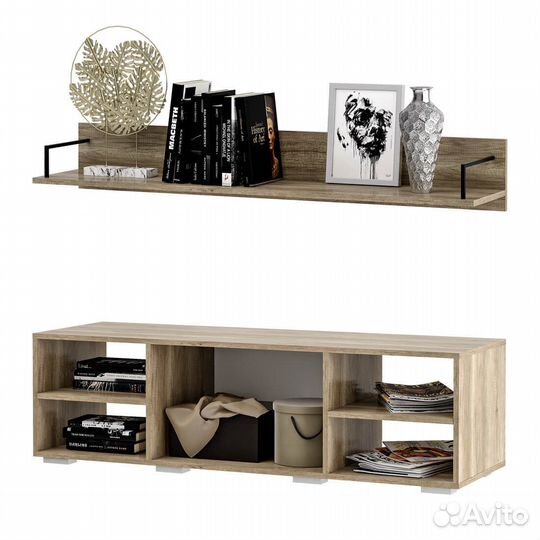 Тумба под тв и полка Наоми тб-16
