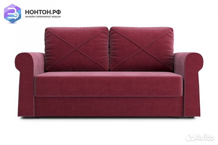Диван еврокнижка Лира бордовый