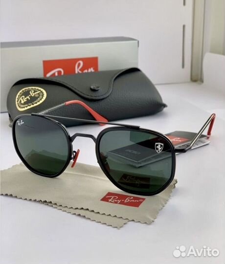 Очки ray ban hexagonal ferrari черные