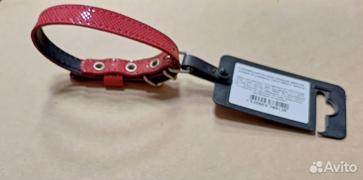 Ошейник кожаный со стразами