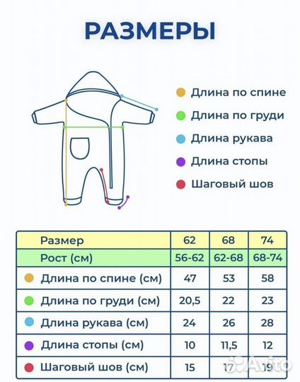 Комбинезон утепленный осень/ демисезон 62-68