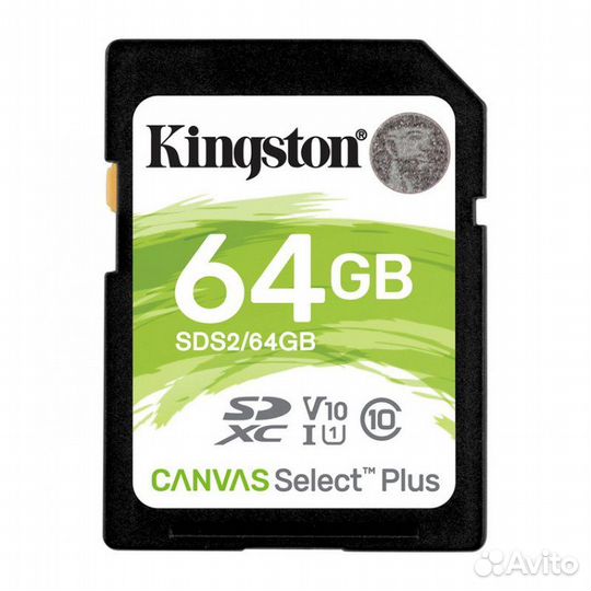 Карта памяти 64Gb Kingston Canvas Select Plus sdxc