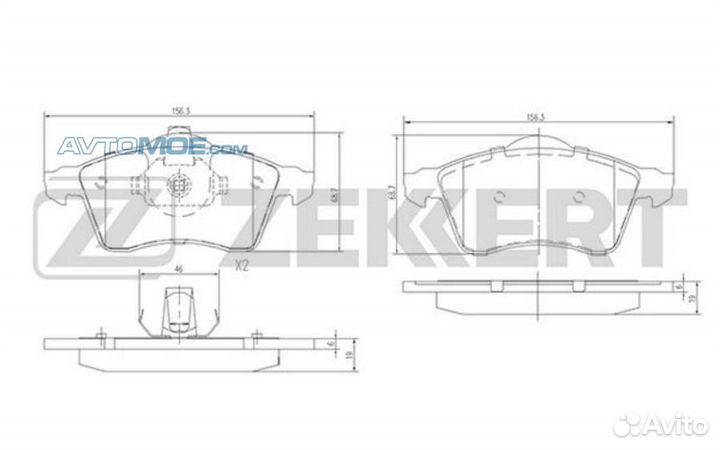 Колодки торм. диск. передн. VW Transporter IV 90