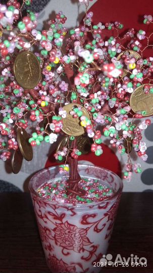 Денежное дерево из бисера