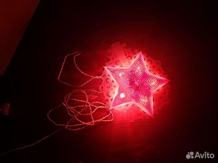 Звезда на елку СССР 220в