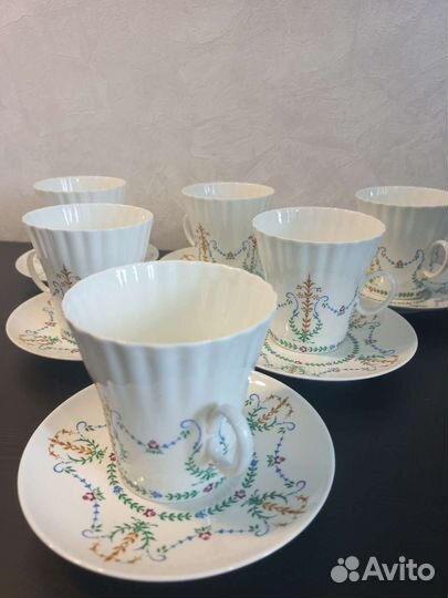 Кофейный сервиз лфз, костяной фарфор