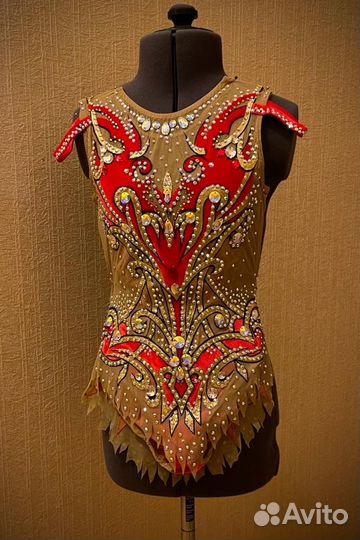 Купальник для художественной гимнастики, красный