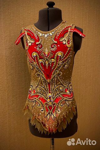 Купальник для художественной гимнастики, красный