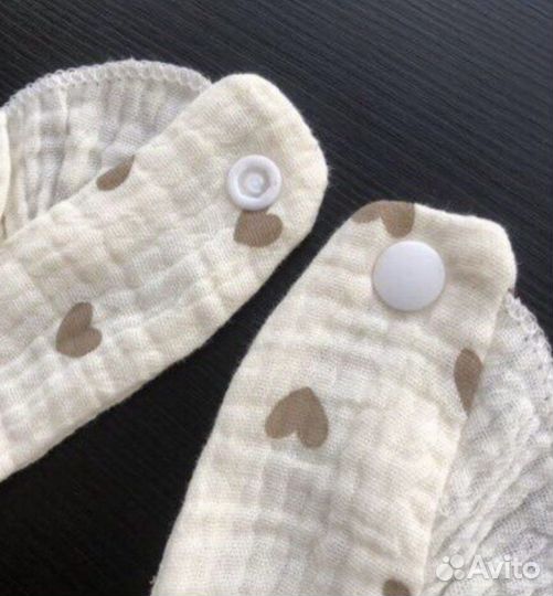 Муслин нагрудник слюнявчик