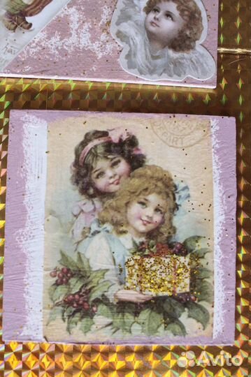 Новогодние флажки / гирлянда Дети и Рождество