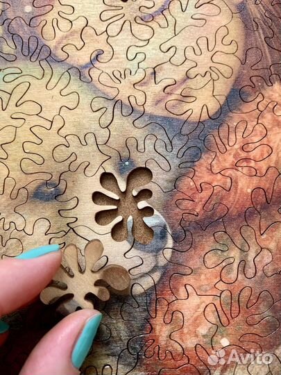 Девочка с мишкой Деревянный пазл